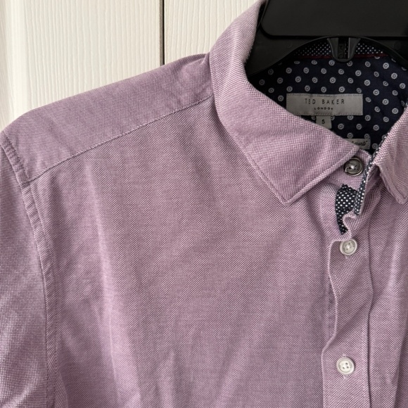 Ted Baker Chambray-style Cameron-cuff Button Down Size 5 - Picture 2 of 5